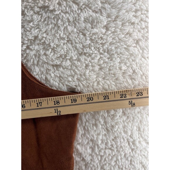 Pilcro Faux Suede Corset Tank Women's Size XL Brown Cropped NWT Anthropologie - Picture 5 of 9